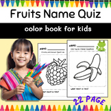 Fruits Name Quiz /coloring and drawing for kids / fruits