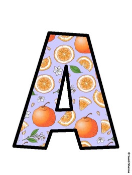 Preview of Fruits, Oranges Bulletin Board Décor Kit