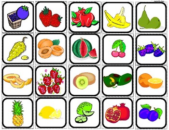 Fruits Picture Matching and Labeling for Autism | TPT