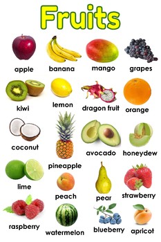 Early Learning Fruit For Sale Poster 