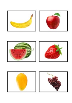 Fruits Shadow Matching by The Unskilled Artist | TpT