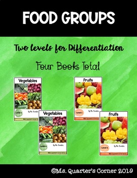 Preview of Fruits & Vegetables Adapted Books