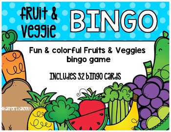 Fruits & Vegetables Bingo Set by Harper's Hangout | TpT