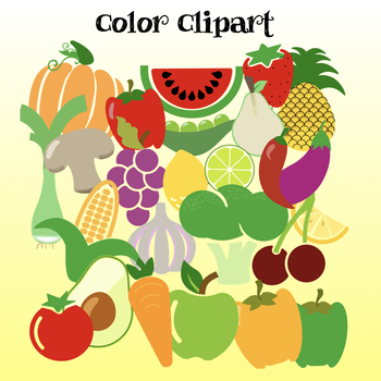 fruits and vegetables clip art free