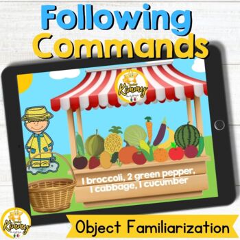 Preview of Following Commands Fruit and Vegetables Familiarization
