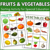 Sorting Fruits and Vegetables Activity Special Ed Autism S