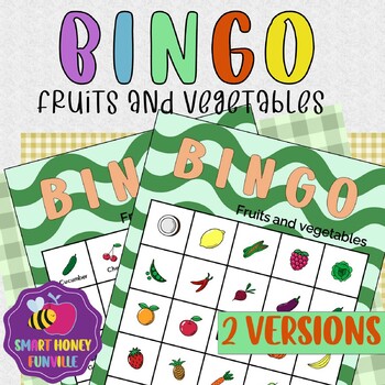 Fruits and Vegetables Bingo Set of 30 by Smart Honey Funville | TPT