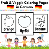 Fruits and Vegetables Coloring Pages in GERMAN for Kids - 