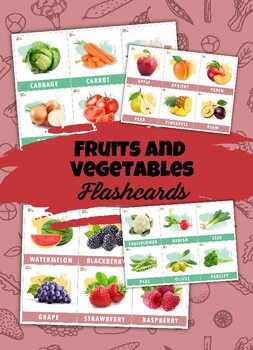 Preview of Fruits and  Vegetables Flashcards