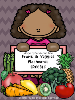 Preview of Fruits and Vegetables Flashcards FREEBIE