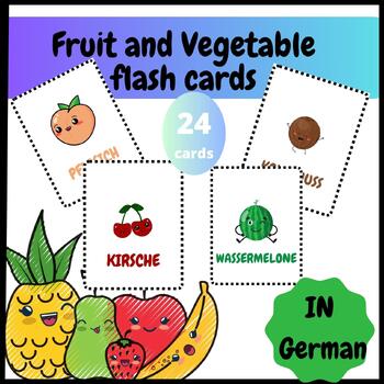 Preview of Fruits and Vegetables Flashcards and Posters/Printable  in German