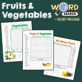 Fruits and Vegetables Word Search Themed Puzzle Vocabulary