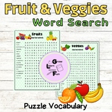 Fruits and Vegetables Word Search | Puzzle Vocabulary | Ac