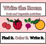 Fruits and Vegetables Write the Room, Seek and Find Colori