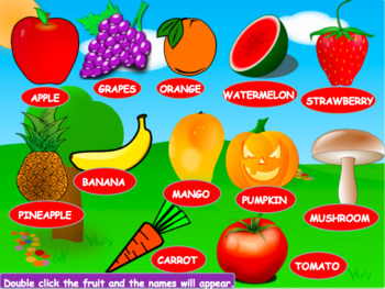 Fruits and Vegetables game | Animated Powerpoint by Happy Teachers Worldwide