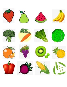 Preview of Fruits and Veggies Matching ABA Autism