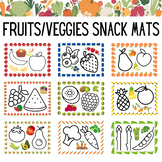 Fruits and Veggies Snack Mats, Printable Placemats for Pic