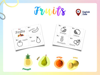 Preview of Fruits - coloring book