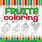 Fruits coloring for kids 26 pages worksheets