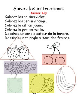 Fruits et Legumes Mini Pack by Bonjour Mme Kuhnle | TPT