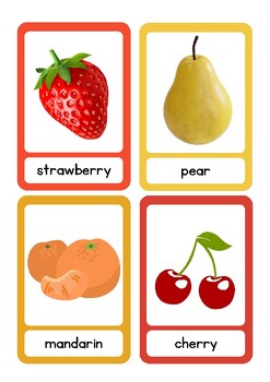 Preview of Fruits names and pictures
