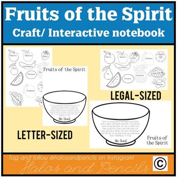 Preview of Fruits of the Spirit Holy Spirit Craft Confirmation/ Pentecost
