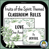 Fruits of the Spirit Themed Classroom Rule Posters