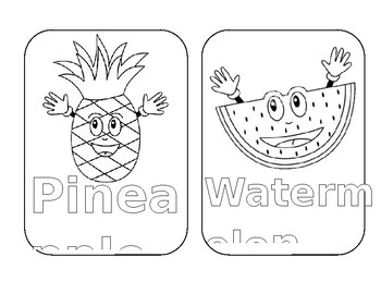Preview of Fruits to color