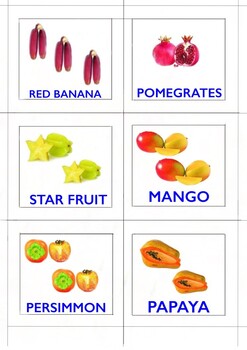 Preview of Fruits&veg + Tracing , fruits and vegetables card