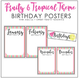 Colorful Birthday Posters | EDITABLE | Fruity & Tropical D