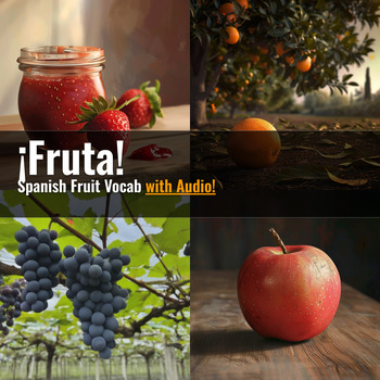 Preview of Fruta - Spanish Fruit Vocab with Audio!