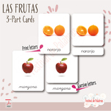 Frutas (Fruits) - Spanish Nomenclature Cards (3-Part Cards