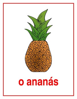 Preview of Frutas (Fruits in Portuguese) Posters