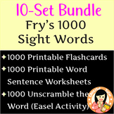 Fry 1000 Sight Words - All Ten Sets Bundle