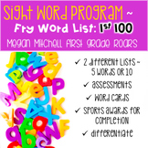 Fry Sight Word Program 1st 100  Lists, Assessments, & Word Cards