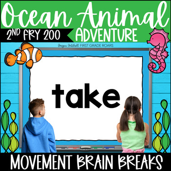 Preview of Fry 200 Sight Words Reading & Decoding Animal Adventure Movement Break