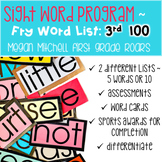 Fry Sight Word Program 3rd 100 Lists, Assessments, & Word Cards