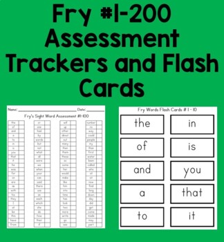 Preview of Fry Assessment Tracker and Flash Cards