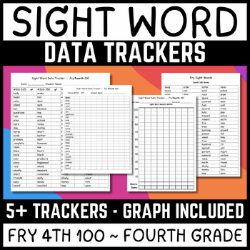 Preview of Sight Word Data Tracker: 4th Grade Edition