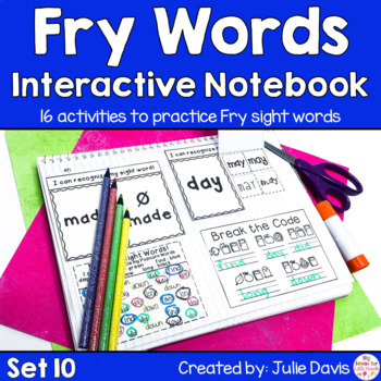 Preview of Sight Word First 100 Set 1 Interactive Notebooks Set 10