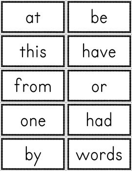 Fry First 100 Sight Word Flashcards Free By Amanda S Little Learners