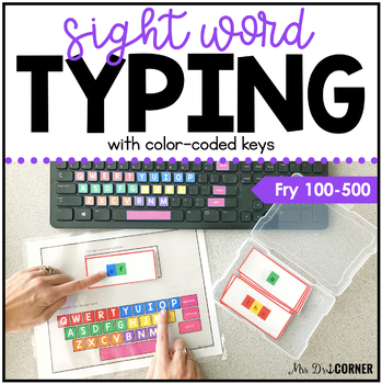 Preview of Fry First 500 Sight Word Keyboarding | Sight Word Activities | Typing Practice