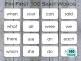 Fry First Hundred Sight Words Flashcards, Kindergarten Pho