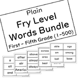 Fry Flashcard Bundle (First - Fifth Grade)
