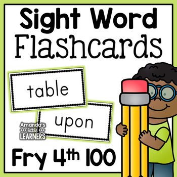 Preview of Fry Fourth Hundred Sight Word Flashcards