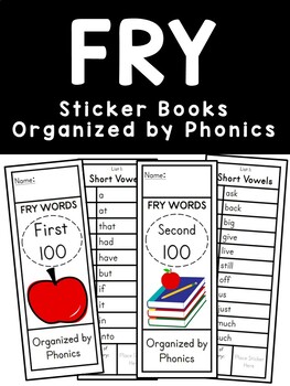 Preview of Fry Instant Words Sticker Book- Organized by Phonics (Sight Words)