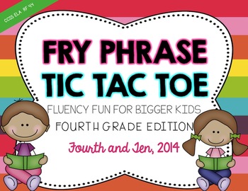 Preview of Fry Phrase Tic Tac Toe: Fourth Grade Edition