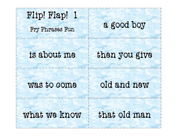 Preview of Bundled! Fry Phrases Fun Games with 24  Flip! Flap! Word Sets