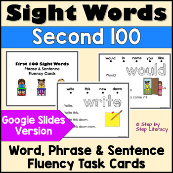 Minecraft Sight Words First 100 Fry Words for Google Slides