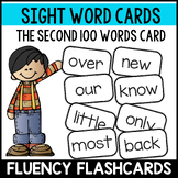 Fry Second 100 Sight Words Flash Cards Fluency Reading DOL